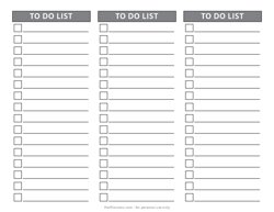 To Do List (3 Columns)