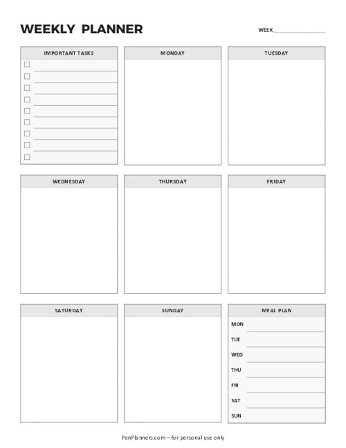 Weekly Planner