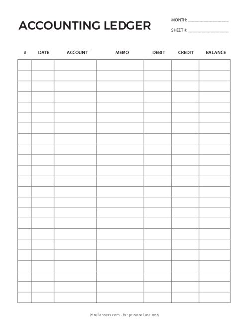 Accounting Ledger