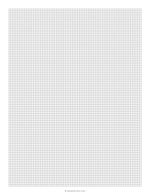 1/10 Inch Graph Paper (10×10 Grid)