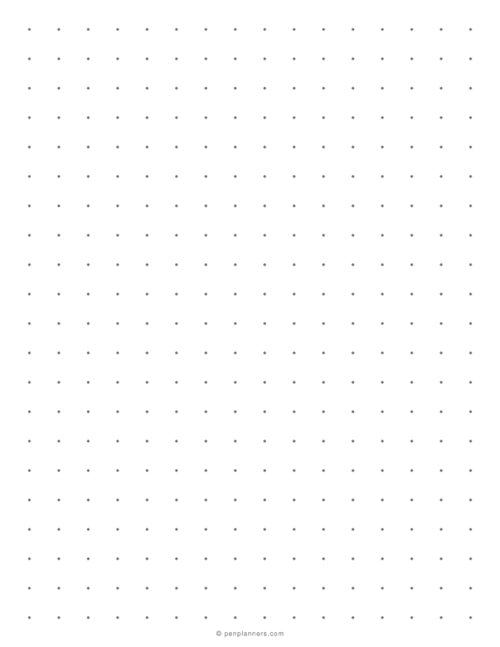 1/2 inch Dot Grid Paper
