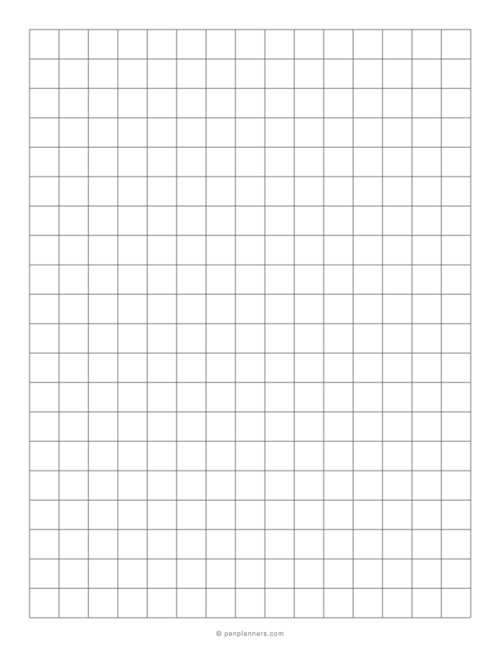 1/2 Inch Graph Paper (2×2 Grid)