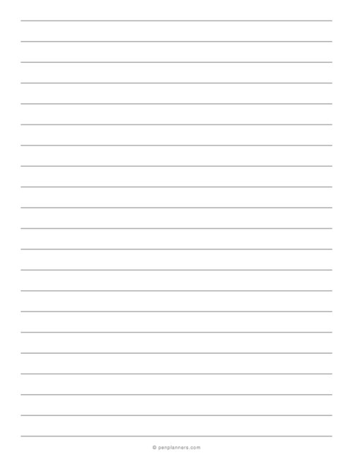 1/2 Inch Ruled Paper PDF