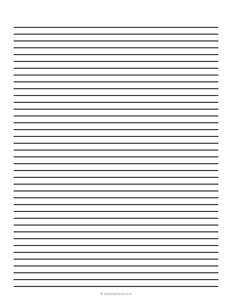 1/4 Inch Bold Lined Paper