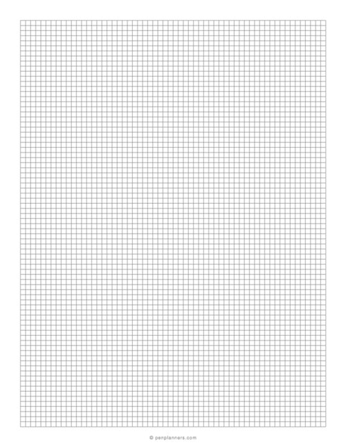 1/8 Inch Graph Paper (8×8 Grid)
