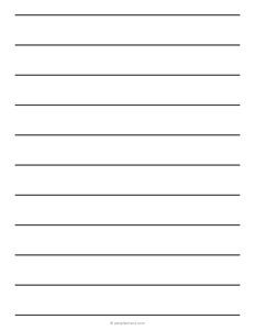 1 Inch Bold Lined Paper