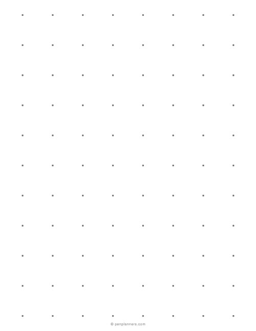 1 Inch Dot Grid Paper