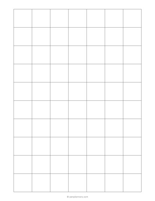 1 inch Graph Paper (1x1 Grid)