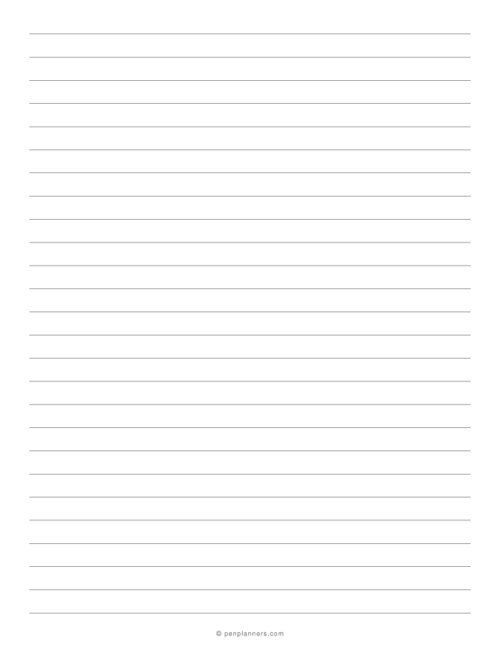 10 mm Lined Paper PDF (1 cm Ruled)
