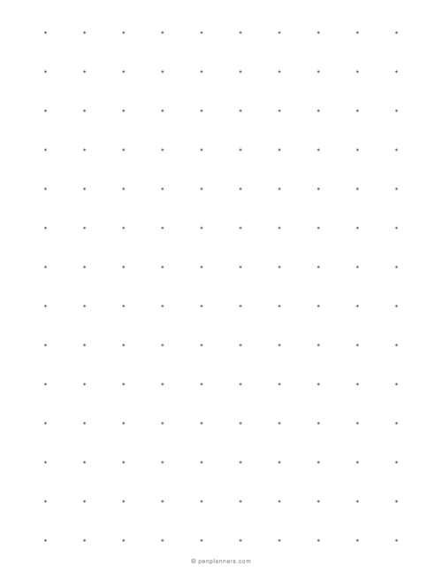 3/4 Inch Dot Grid Paper PDF