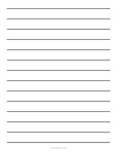 3/4 Inch Bold Lined Paper