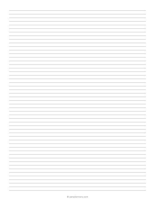 5 mm Lined Paper PDF (Narrow Ruled)