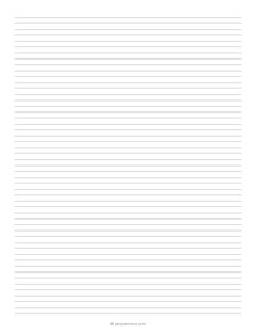 5 mm Lined Paper PDF (Narrow Ruled)
