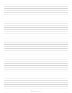 6.35 mm Lined Paper PDF (1/4 Inch Ruled)