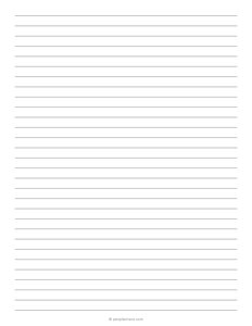 8.7 mm Lined Paper (Wide Ruled)