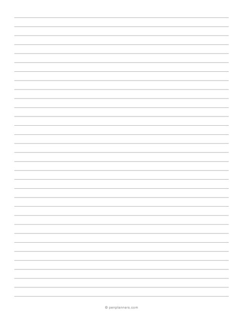 8 mm Lined Paper (Standard Ruled)