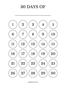 30-Day Challenge Habit Tracker