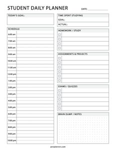 Student Daily Planner & Academic Tracker