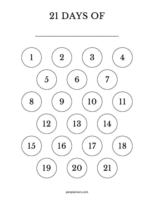 Simple 21-Day Challenge Tracker