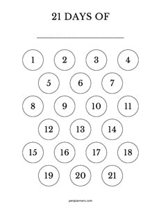 Simple 21-Day Challenge Tracker