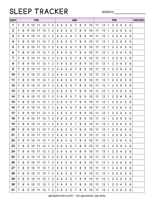Sleep Tracker Template