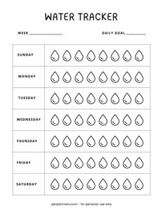 Water Tracker Template