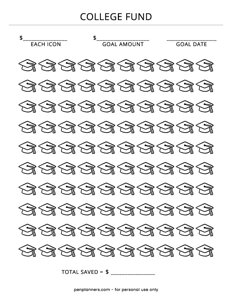 Printable College Fund Savings Tracker