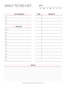 Daily To-Do List