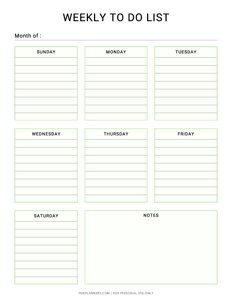 Weekly To-Do List