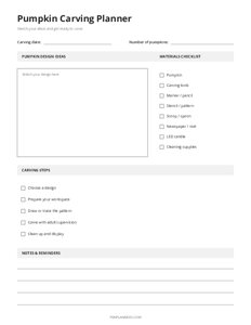 Pumpkin Carving Planner